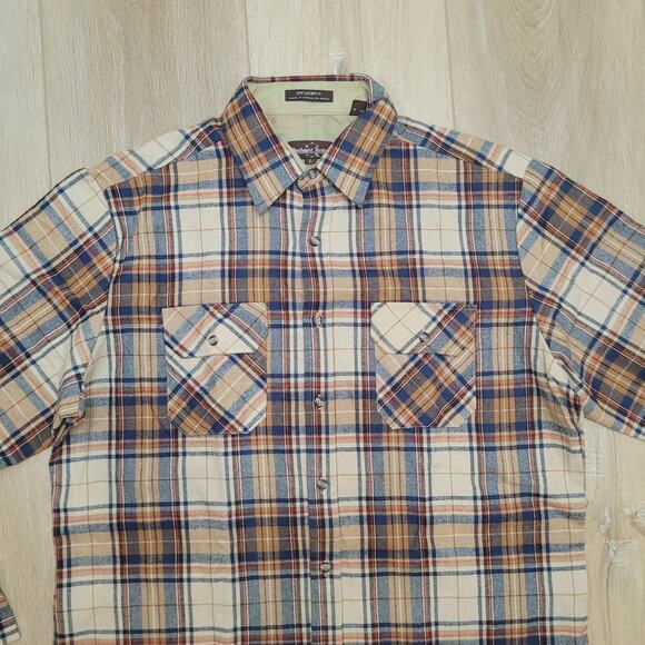 Vintage 80s Northwest Territory Acrylic Flannel Mens L (Fits XL) Plaid Baggy - Picture 2 of 6
